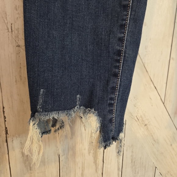 Judy Blue Dark Blue Distressed Skinny Jeans - Picture 3 of 9